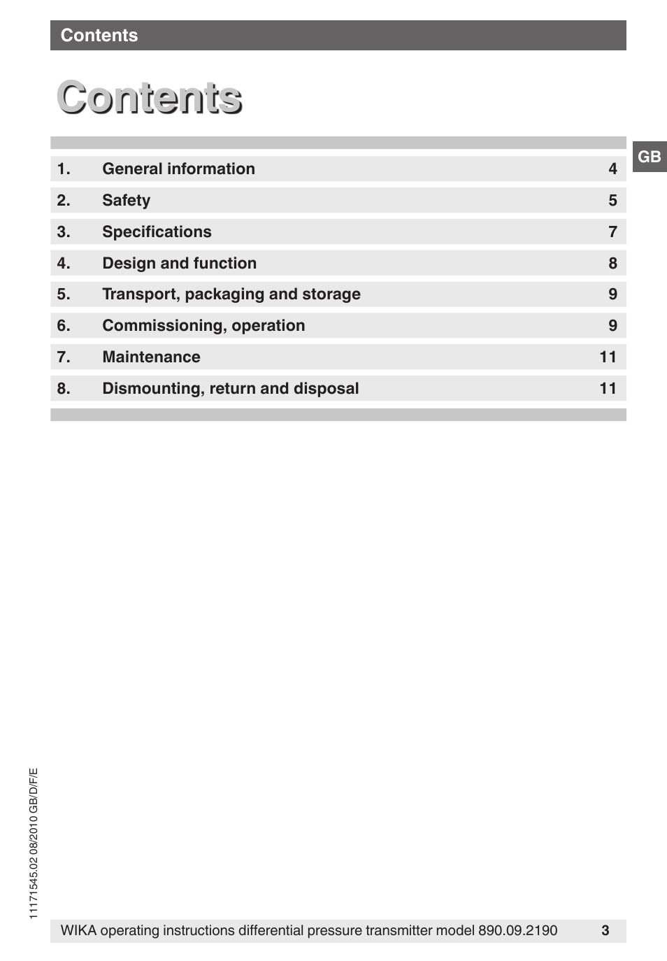 WIKA 890.09.2190 User Manual | Page 3 / 44