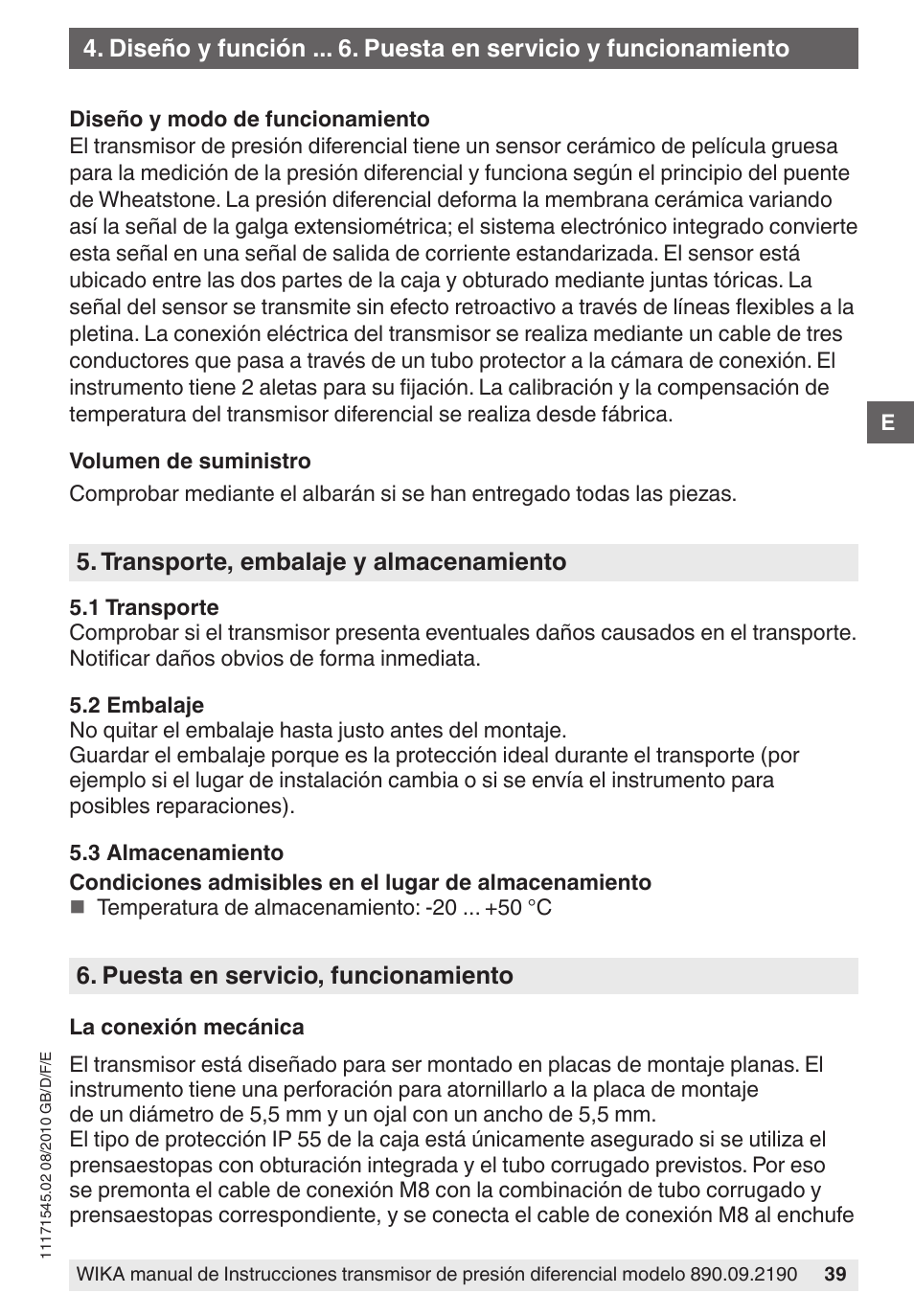 WIKA 890.09.2190 User Manual | Page 39 / 44