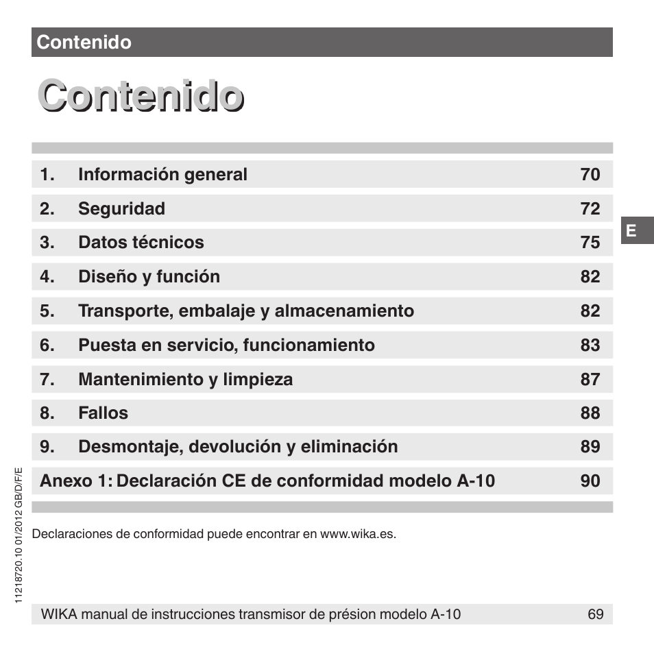 WIKA A-10 User Manual | Page 69 / 96