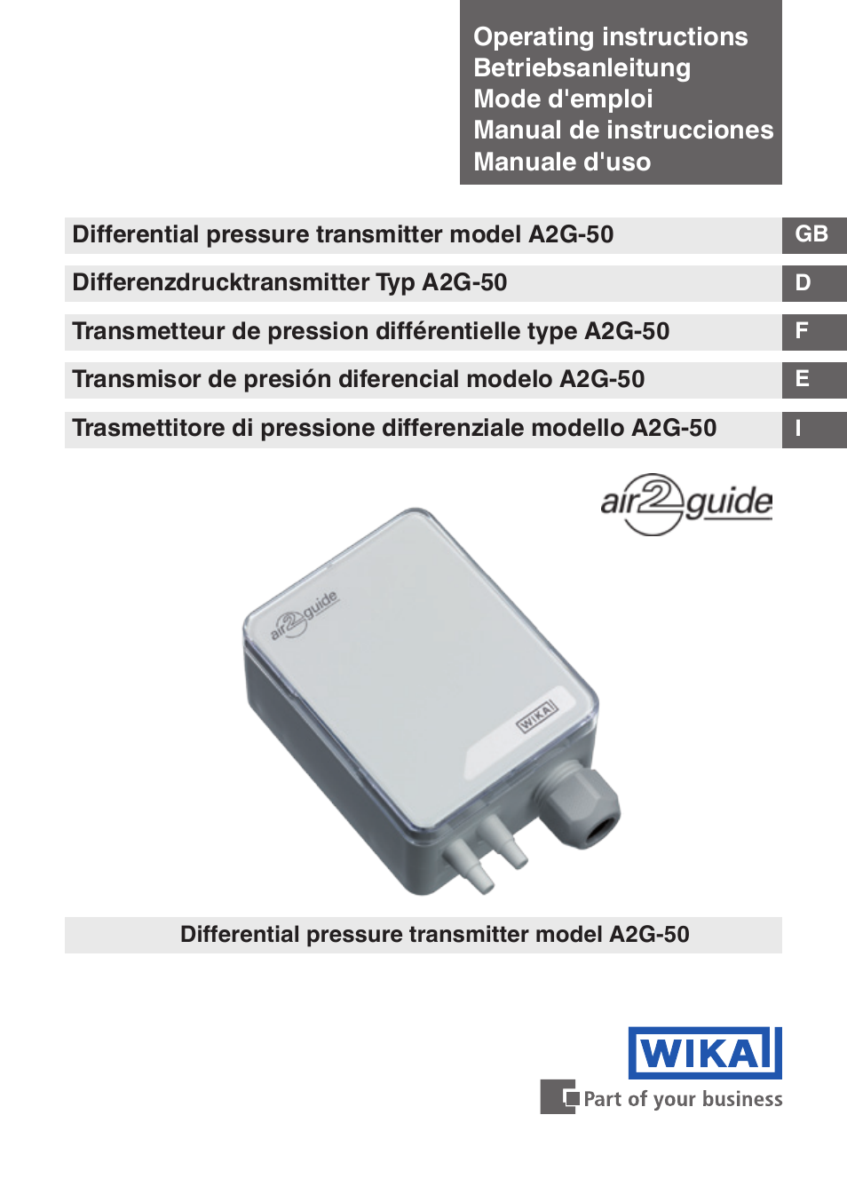 WIKA A2G-50 User Manual | 52 pages