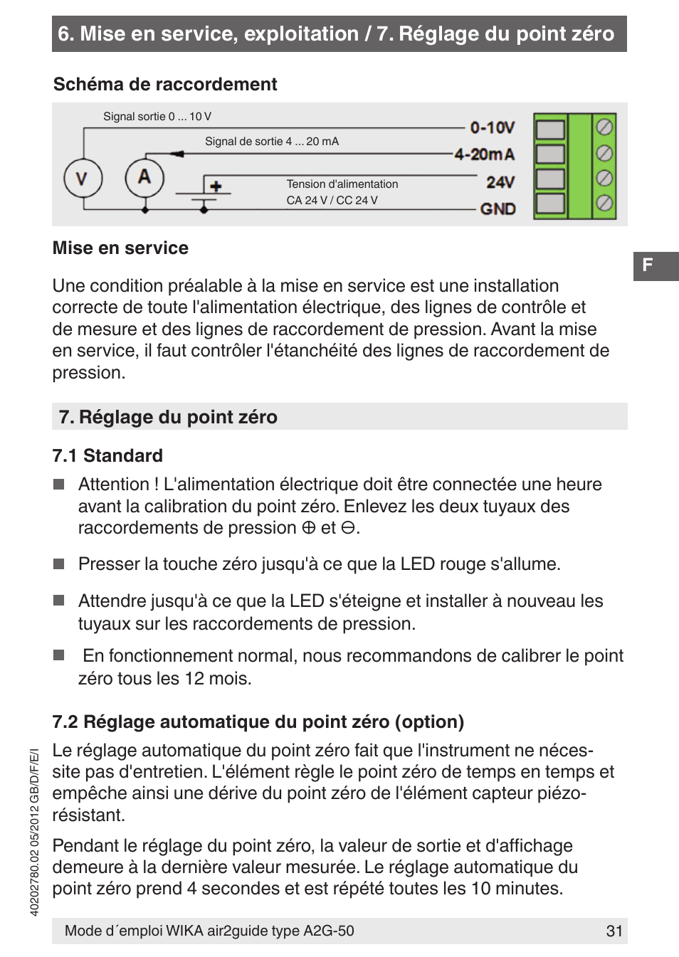 WIKA A2G-50 User Manual | Page 31 / 52