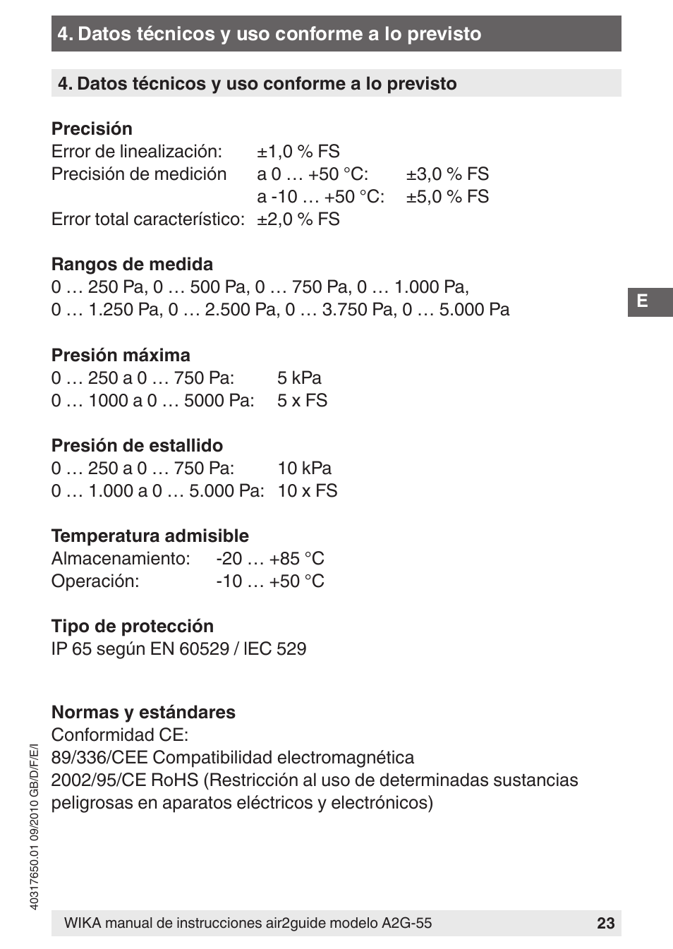 WIKA A2G-55 User Manual | Page 23 / 36