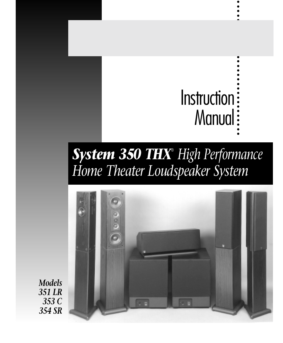 Atlantic Technology 350 THX User Manual | 8 pages