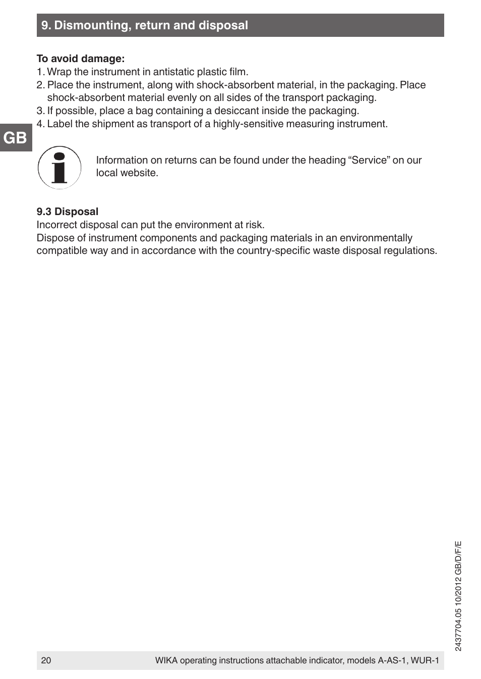 WIKA WUR-1 User Manual | Page 20 / 84