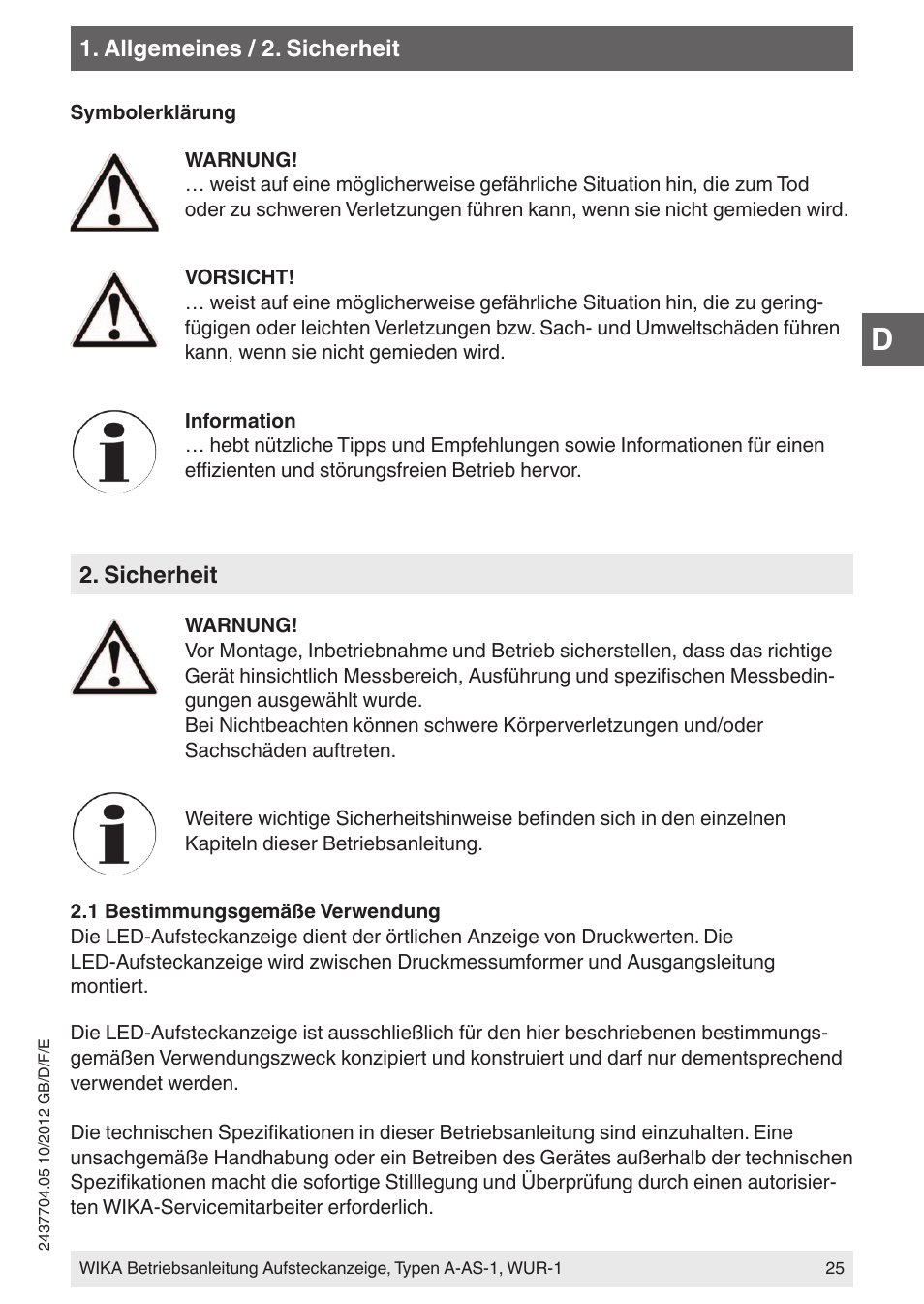 WIKA WUR-1 User Manual | Page 25 / 84