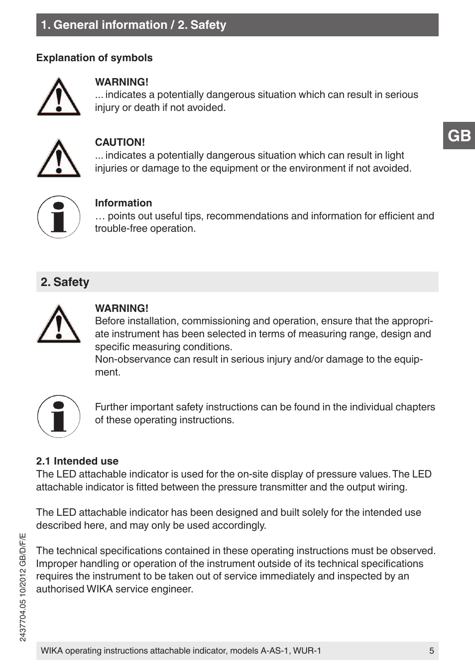 WIKA WUR-1 User Manual | Page 5 / 84