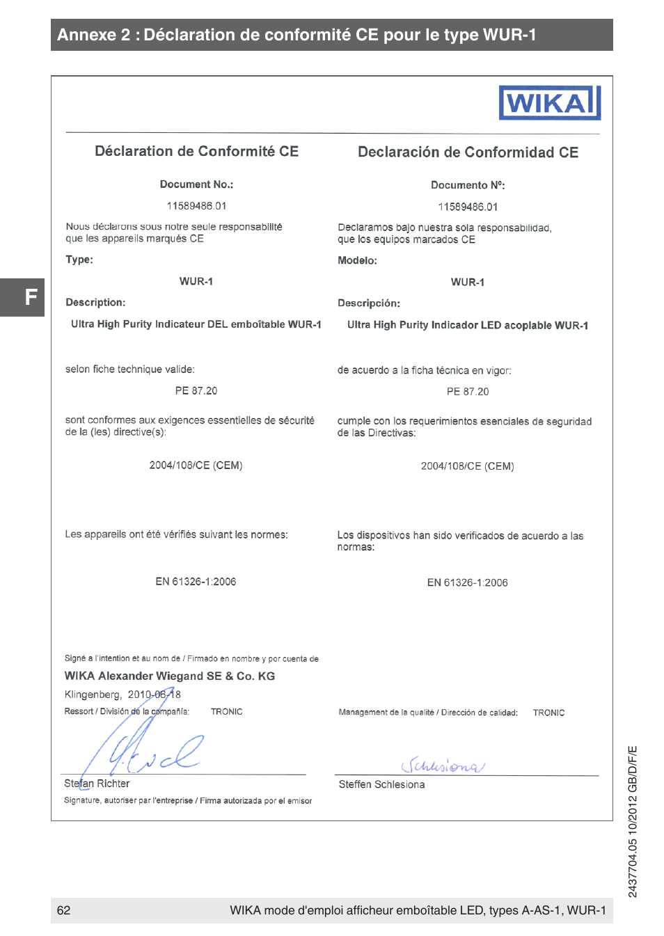 WIKA WUR-1 User Manual | Page 62 / 84