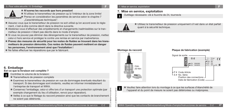 WIKA C-2 User Manual | Page 14 / 24