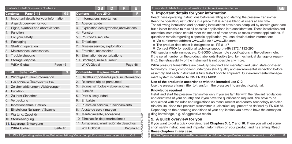 WIKA C-2 User Manual | Page 2 / 24