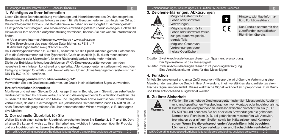 WIKA C-2 User Manual | Page 8 / 24