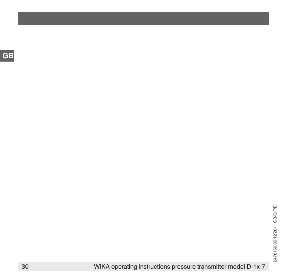 WIKA D-11-7 User Manual | Page 30 / 112
