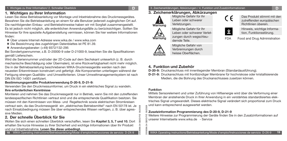 WIKA D-21-9 User Manual | Page 10 / 35
