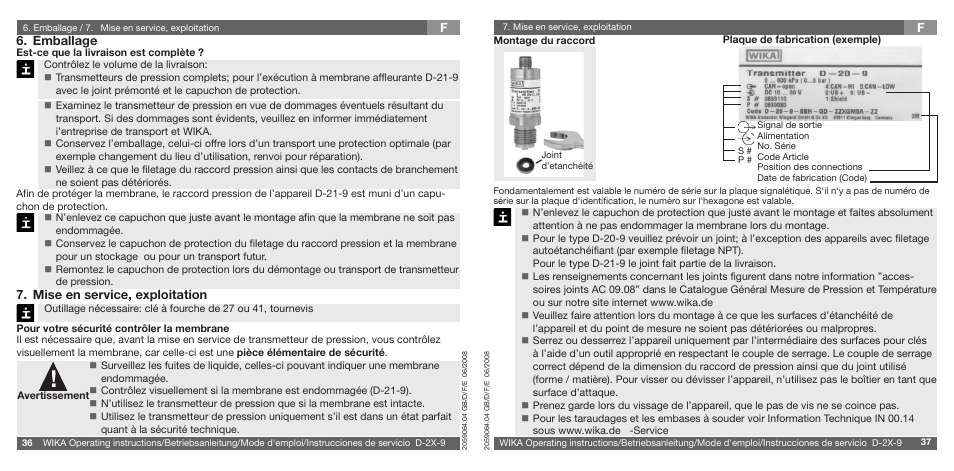 WIKA D-21-9 User Manual | Page 19 / 35