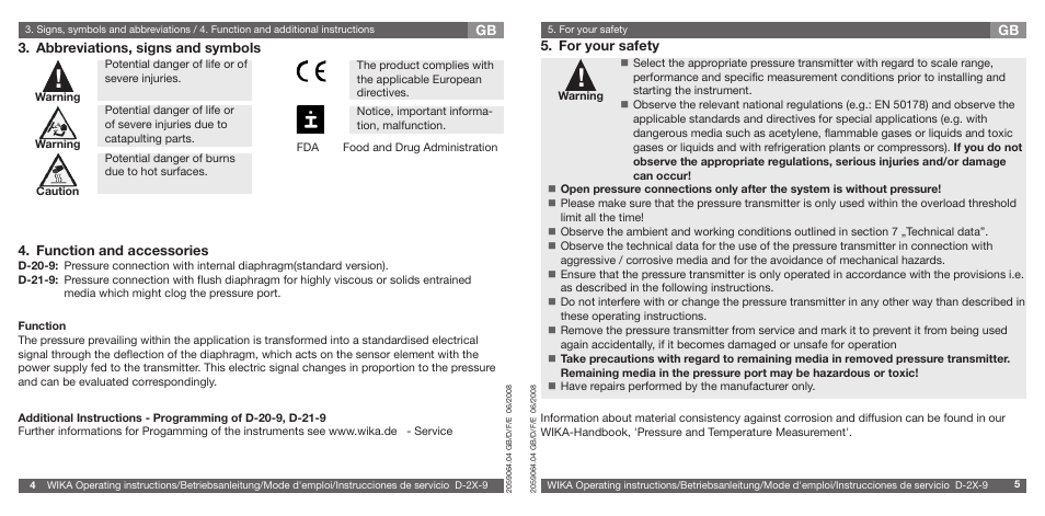 WIKA D-21-9 User Manual | Page 3 / 35