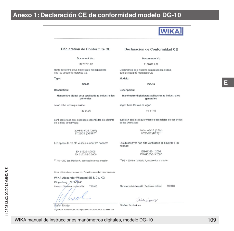 WIKA DG-10 User Manual | Page 109 / 112