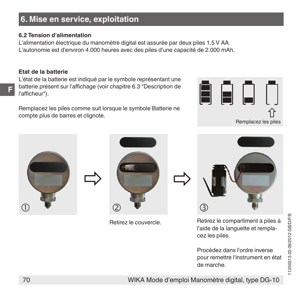 WIKA DG-10 User Manual | Page 70 / 112
