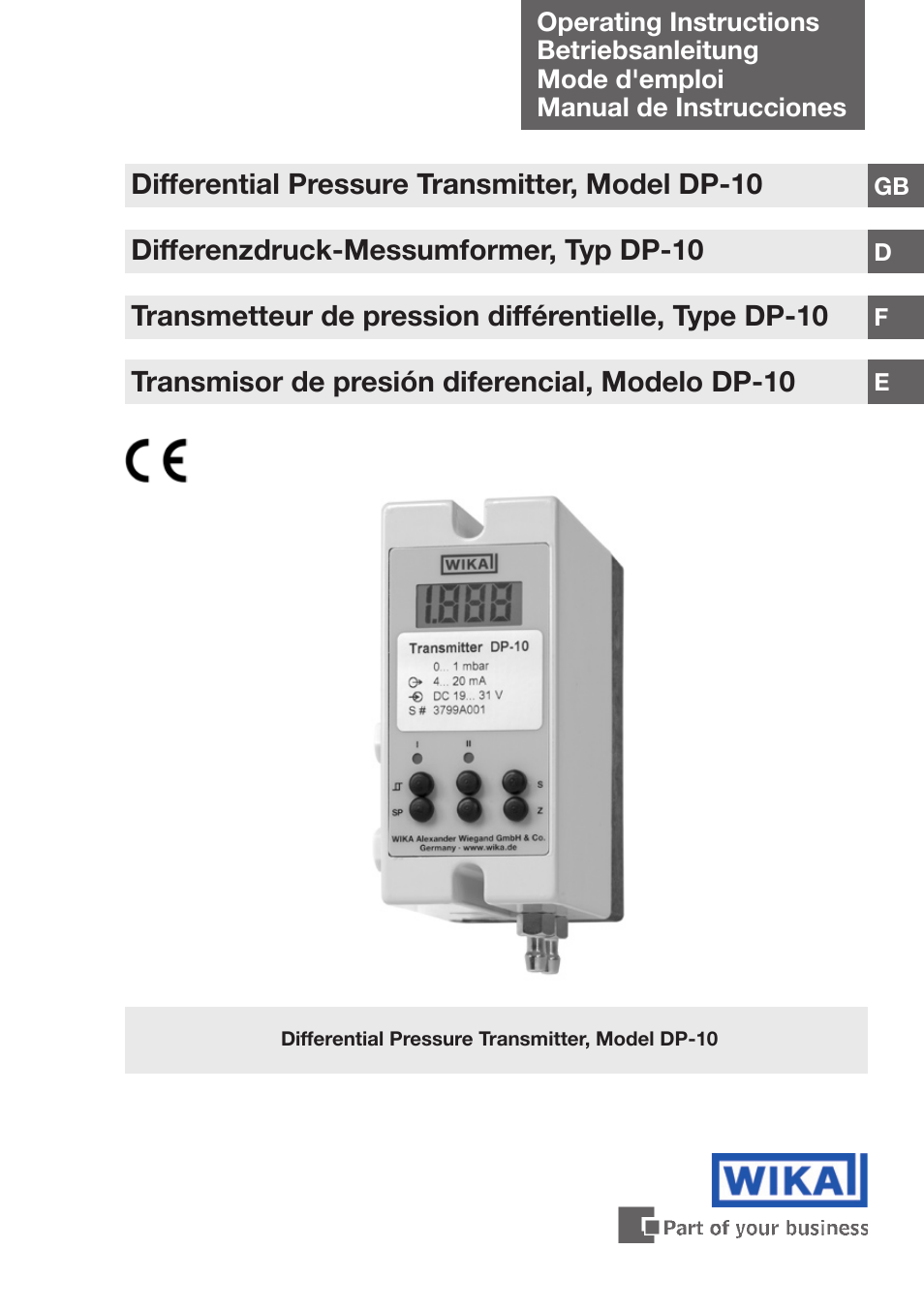 WIKA DP-10 User Manual | 44 pages