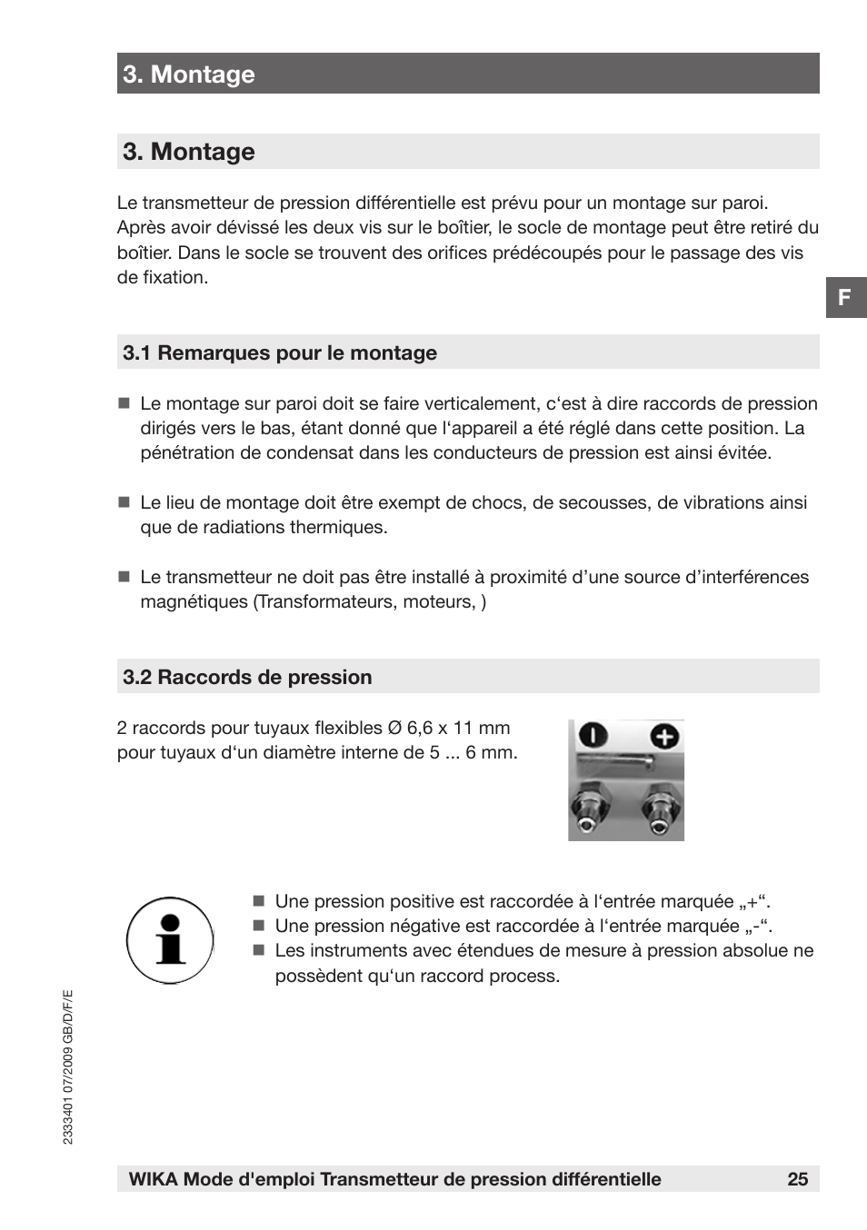 Montage | WIKA DP-10 User Manual | Page 25 / 44