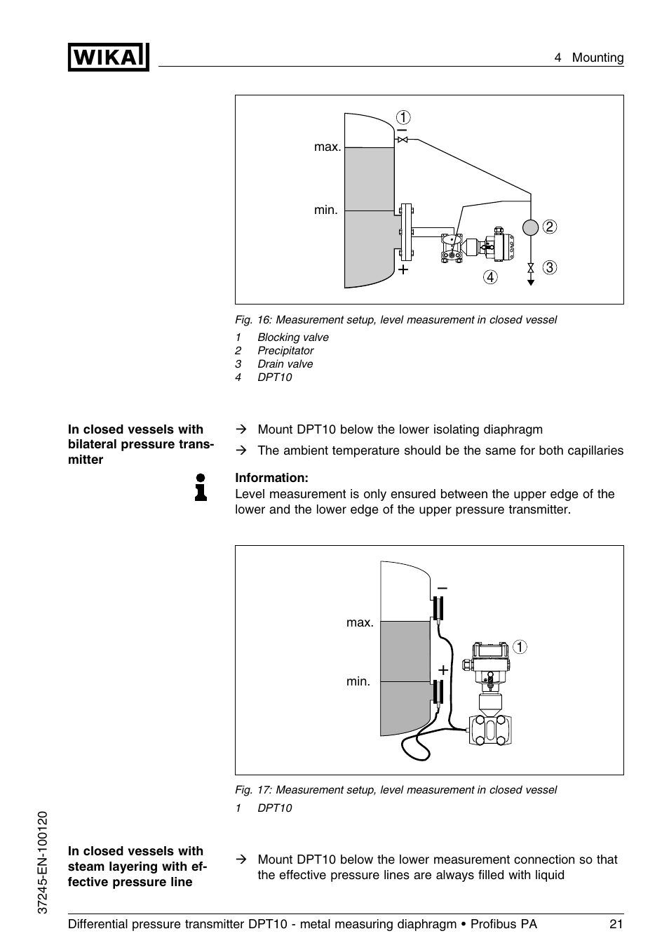 WIKA DPT-10 User Manual | Page 21 / 96