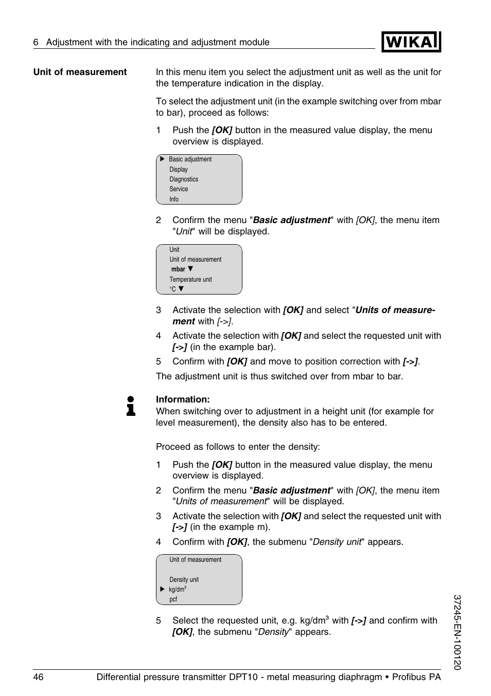 WIKA DPT-10 User Manual | Page 46 / 96