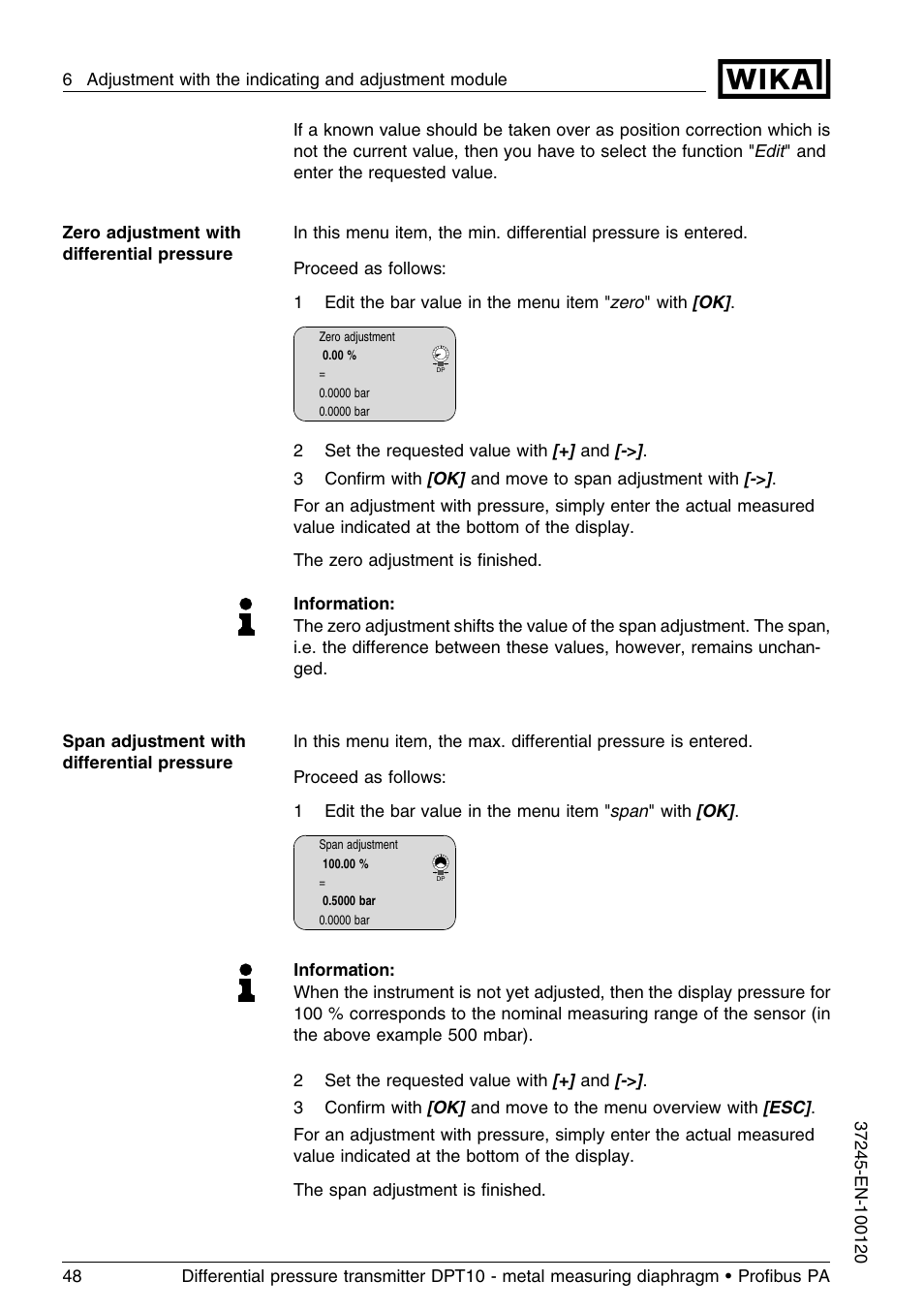 WIKA DPT-10 User Manual | Page 48 / 96
