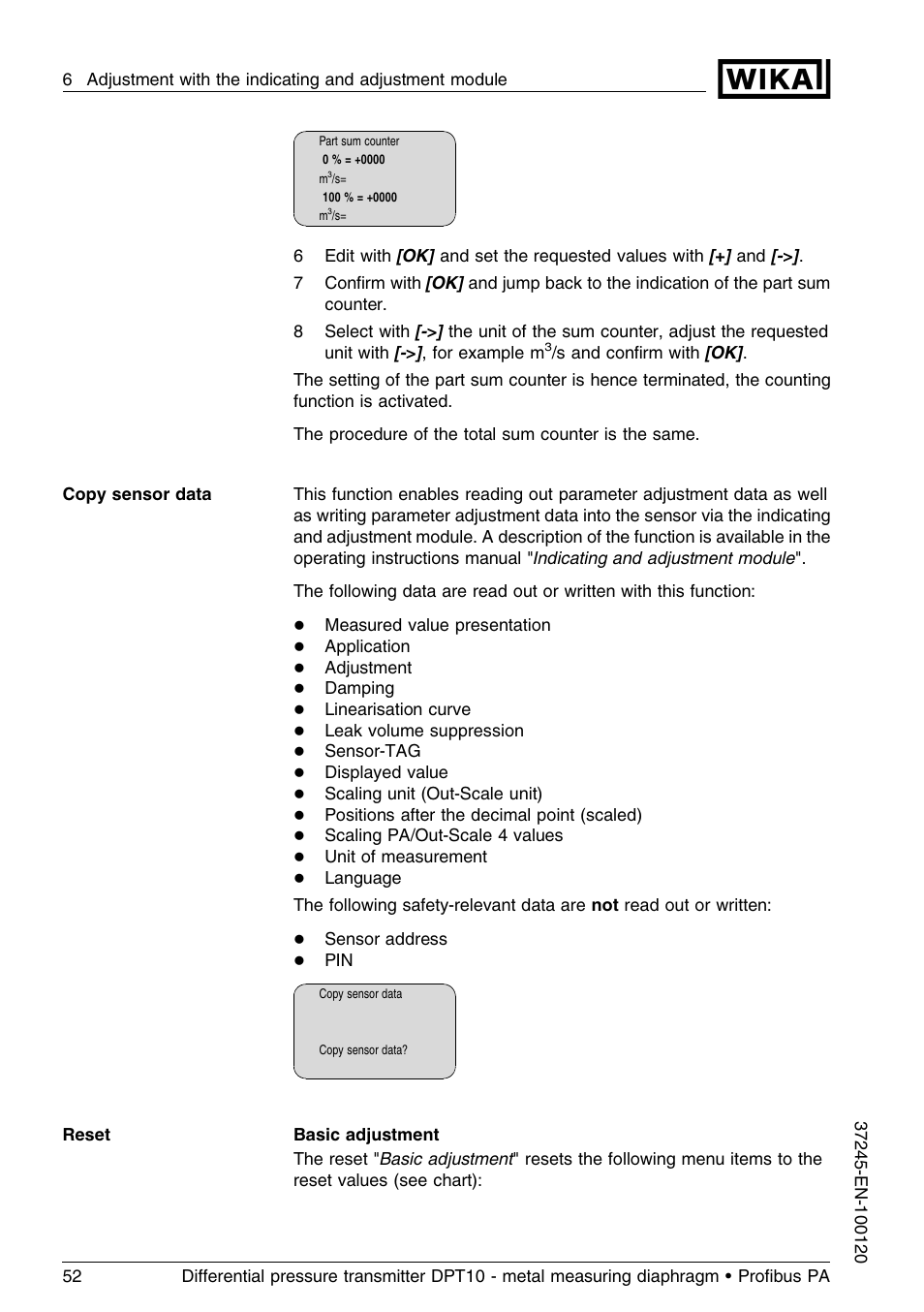 WIKA DPT-10 User Manual | Page 52 / 96