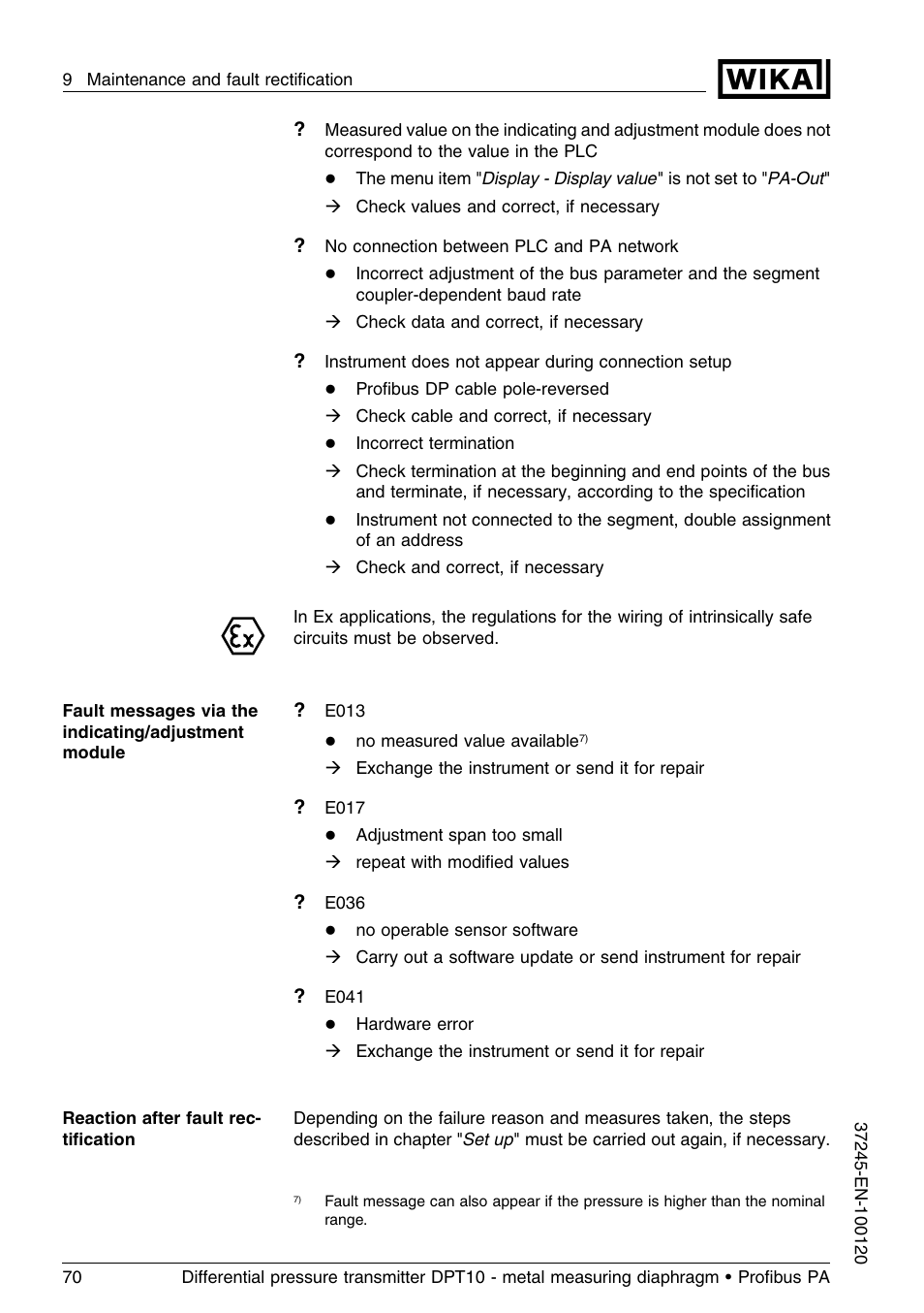 WIKA DPT-10 User Manual | Page 70 / 96