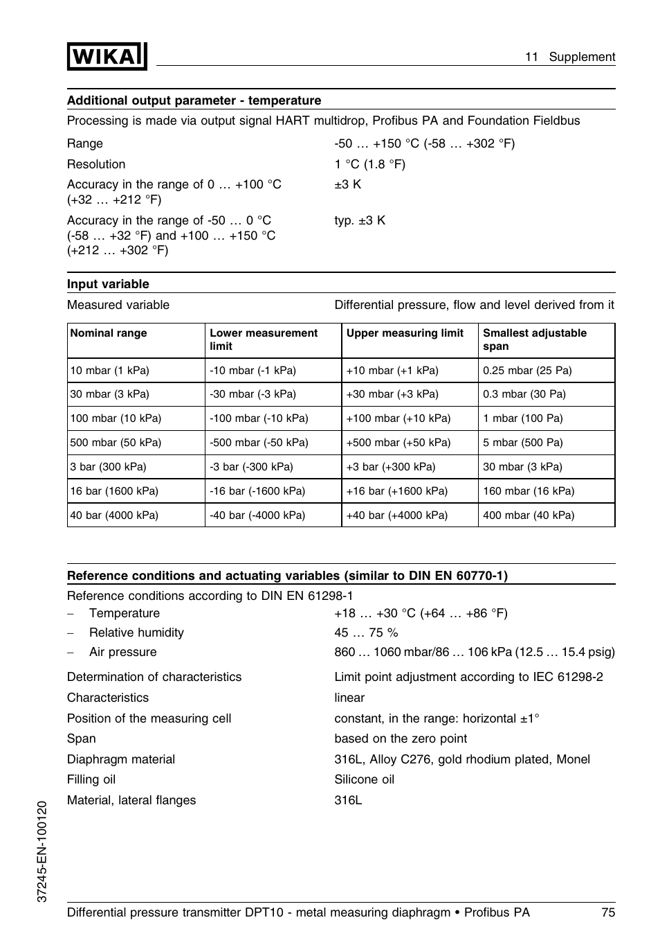 WIKA DPT-10 User Manual | Page 75 / 96