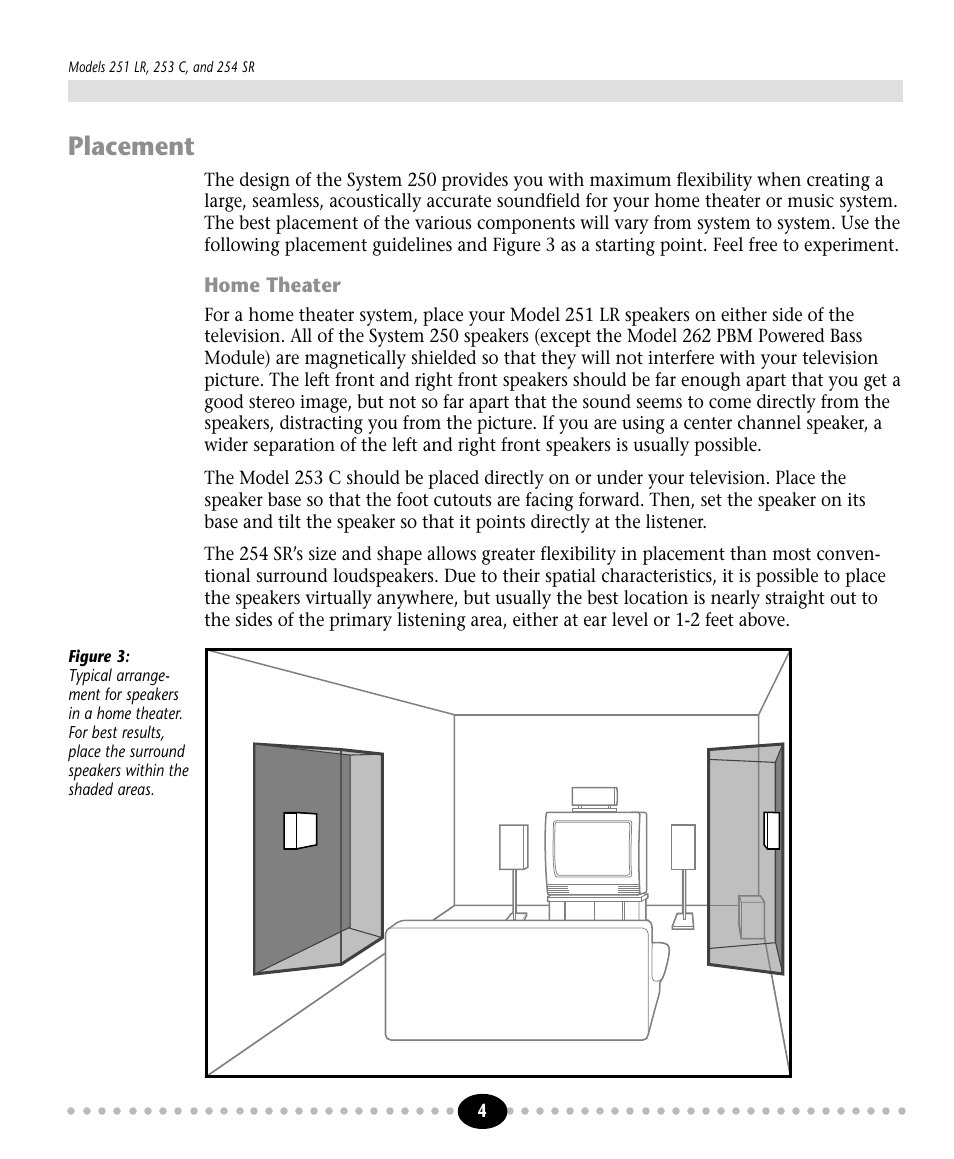 Tlantic, Placement | Atlantic Technology 253 C User Manual | Page 4 / 8