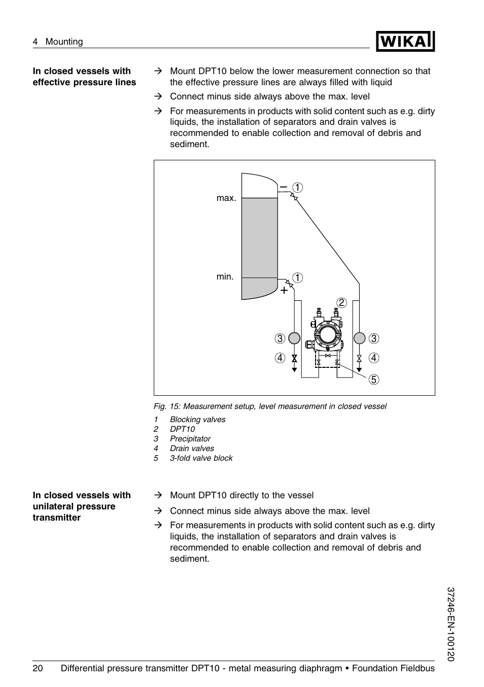 WIKA DPT-10 User Manual | Page 20 / 92