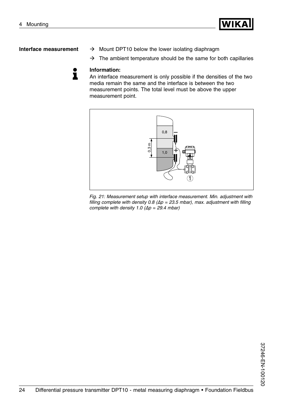 WIKA DPT-10 User Manual | Page 24 / 92