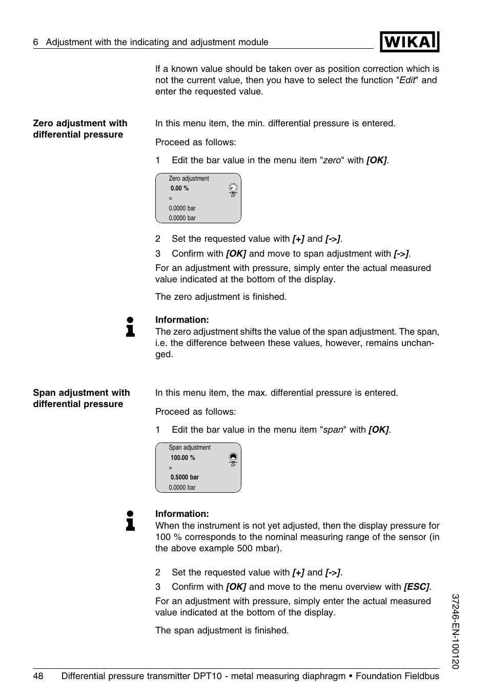 WIKA DPT-10 User Manual | Page 48 / 92