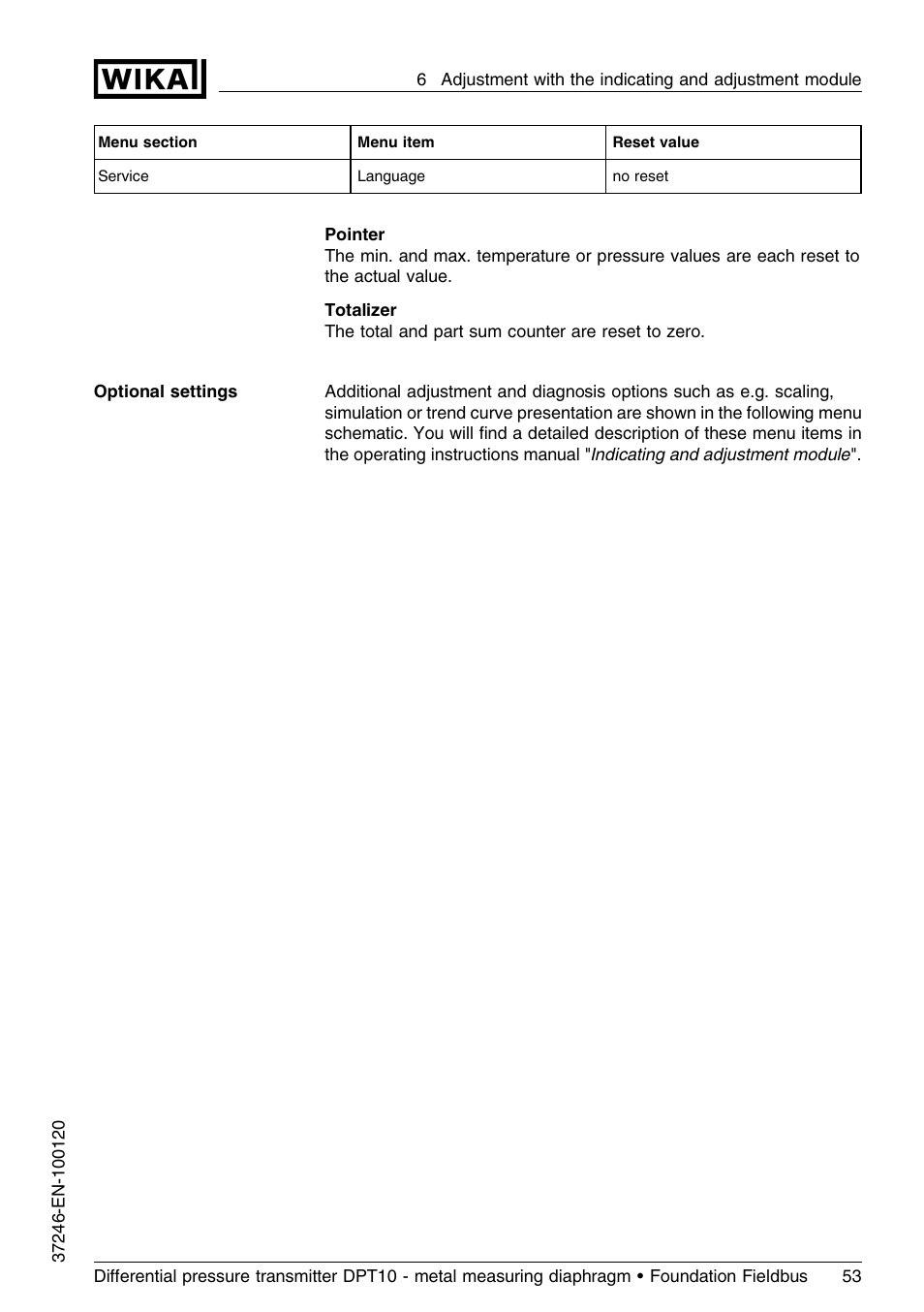 WIKA DPT-10 User Manual | Page 53 / 92