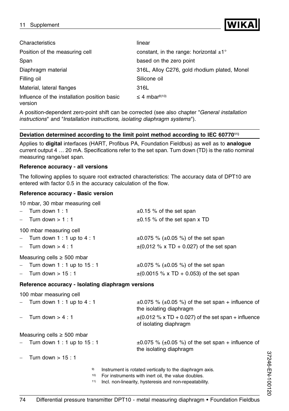 WIKA DPT-10 User Manual | Page 74 / 92