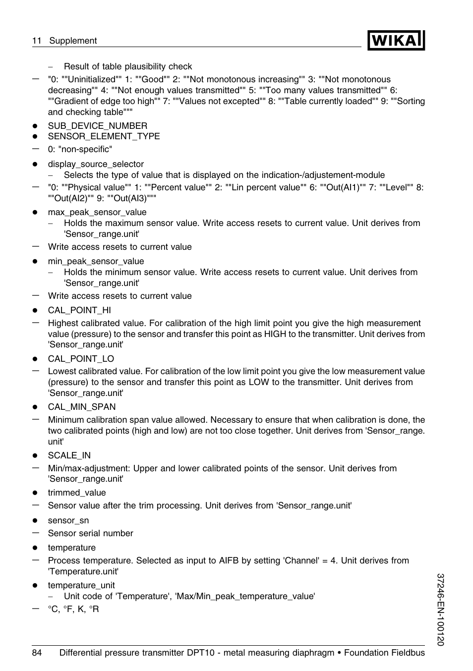 WIKA DPT-10 User Manual | Page 84 / 92