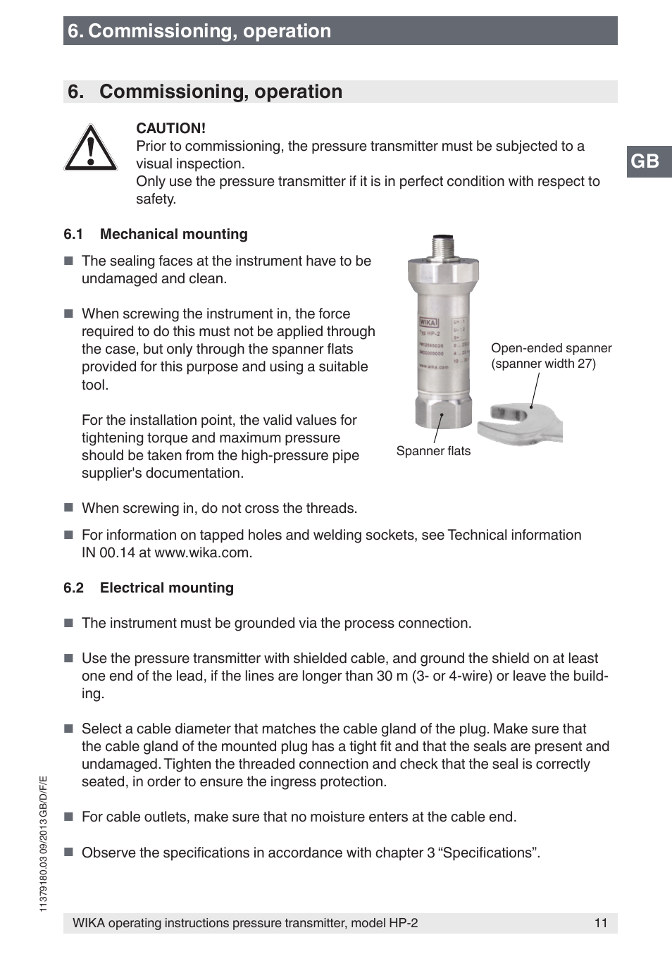 WIKA HP-2 User Manual | Page 11 / 84