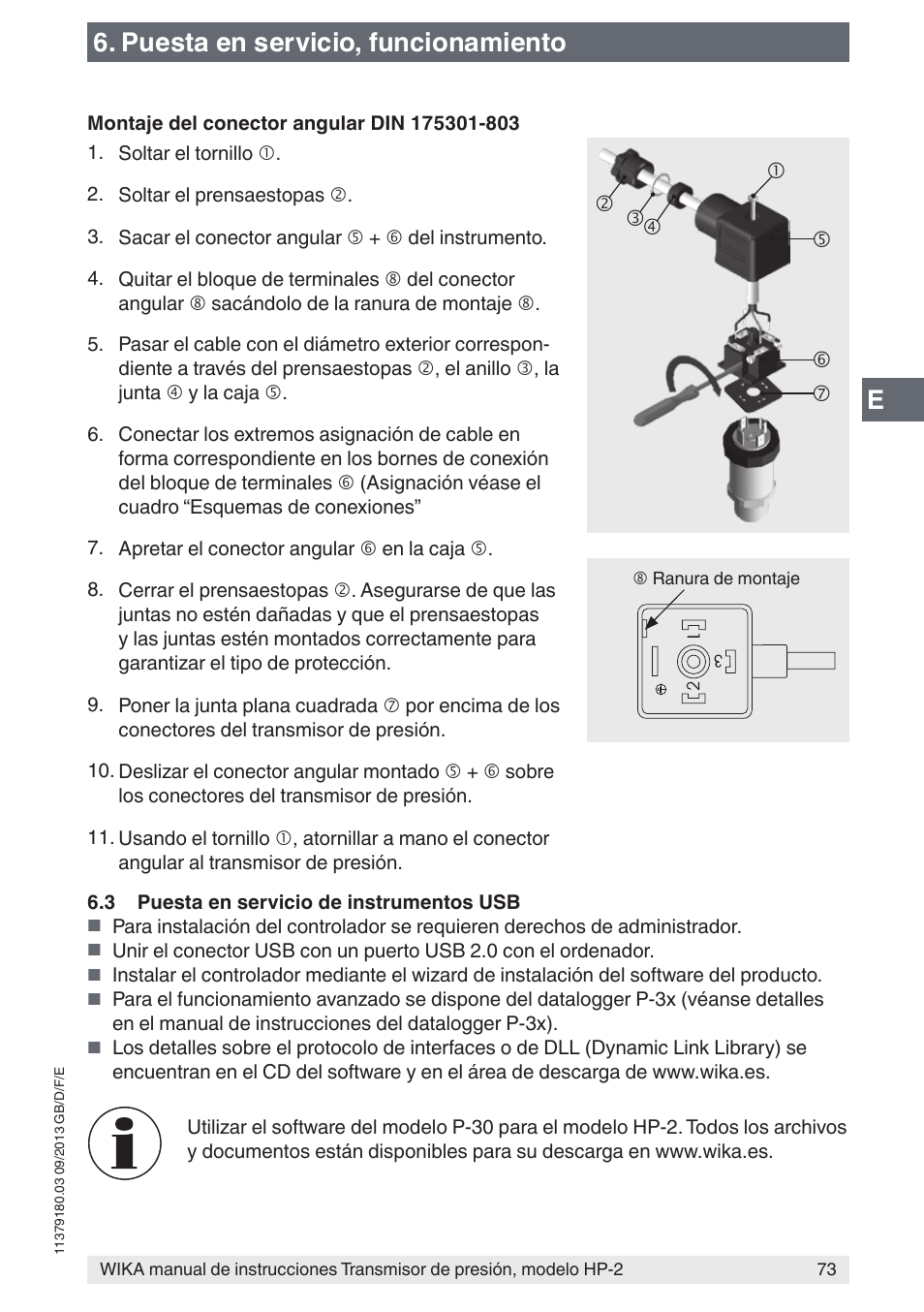 Puesta en servicio, funcionamiento | WIKA HP-2 User Manual | Page 73 / 84