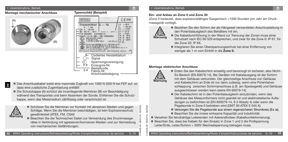 WIKA IL-10 User Manual | Page 12 / 31