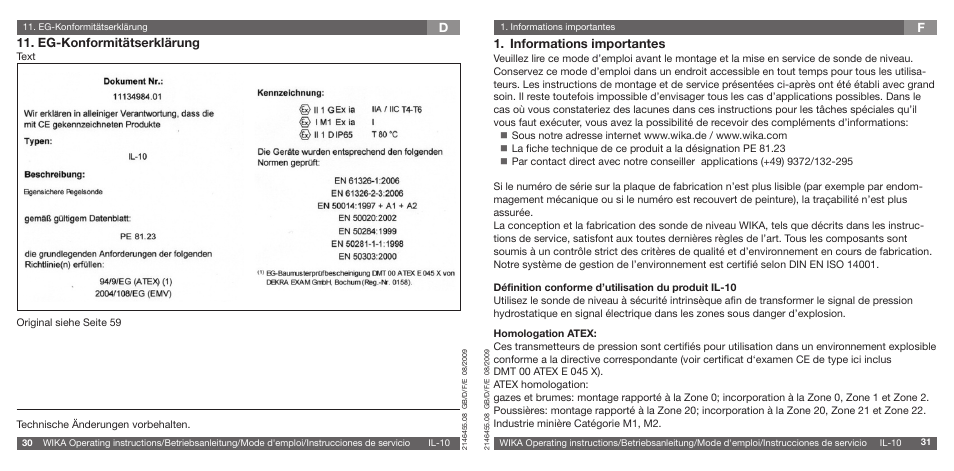 WIKA IL-10 User Manual | Page 16 / 31