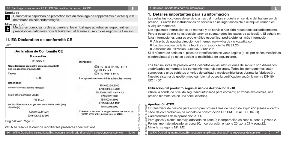 WIKA IL-10 User Manual | Page 23 / 31