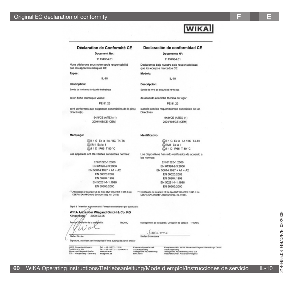 WIKA IL-10 User Manual | Page 31 / 31