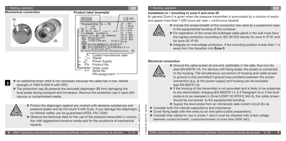 WIKA IL-10 User Manual | Page 5 / 31