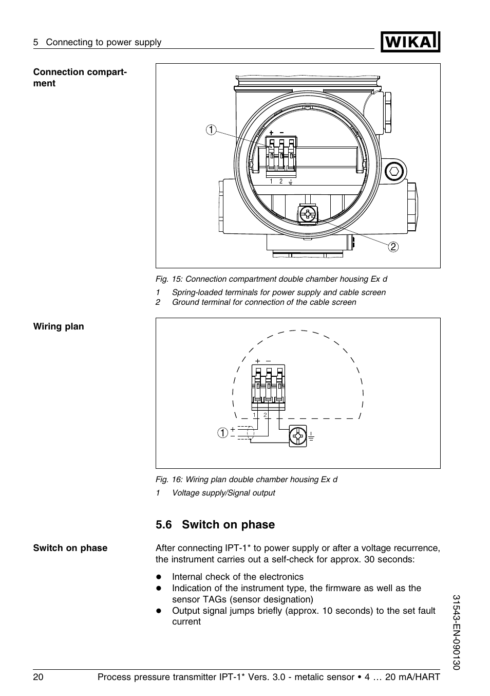 6 switch on phase | WIKA IPT-11 User Manual | Page 20 / 56
