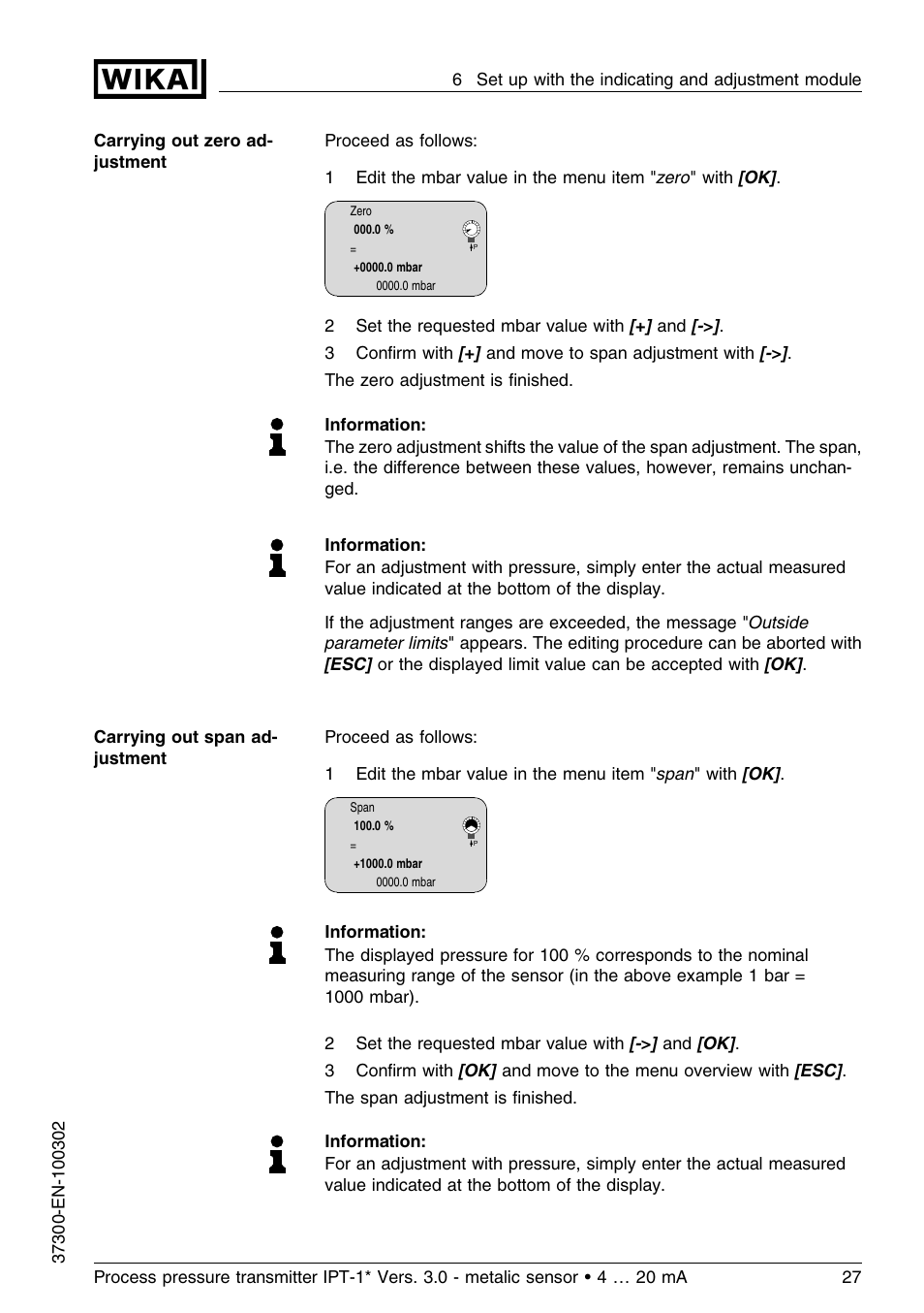 WIKA IPT-11 User Manual | Page 27 / 48