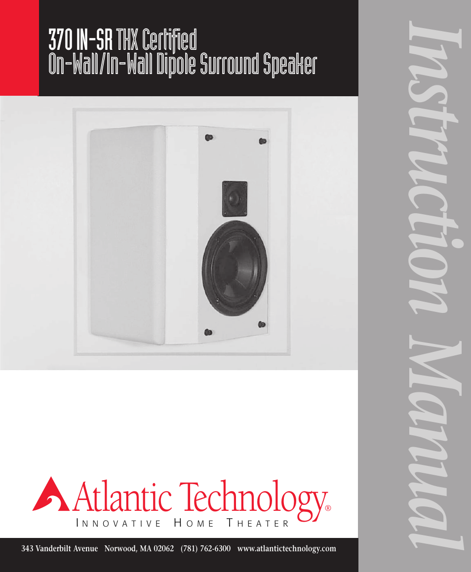 Atlantic Technology 370IN-SRTHX User Manual | 4 pages