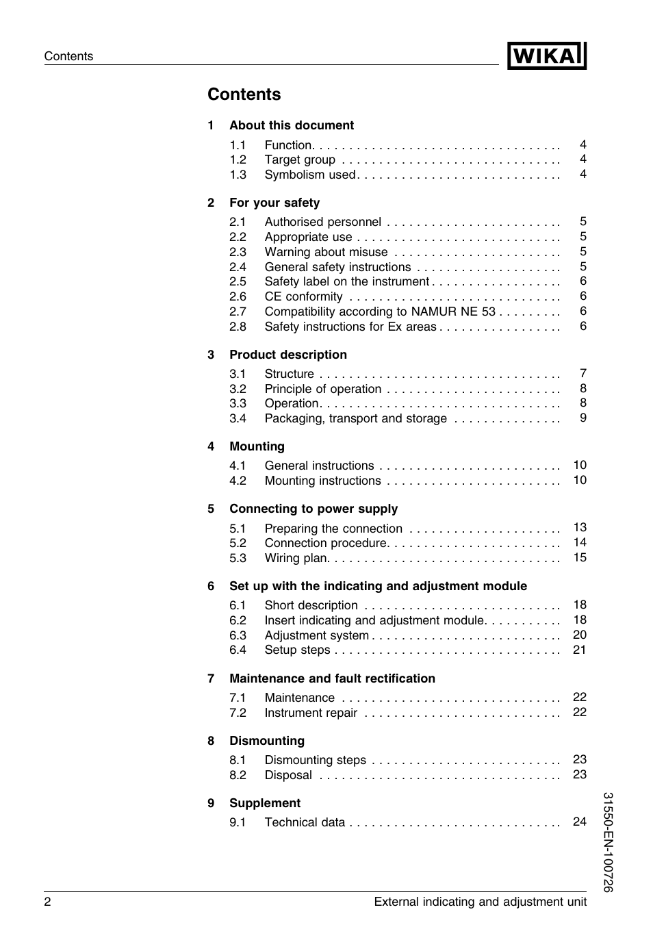 WIKA IPT-11 User Manual | Page 2 / 28