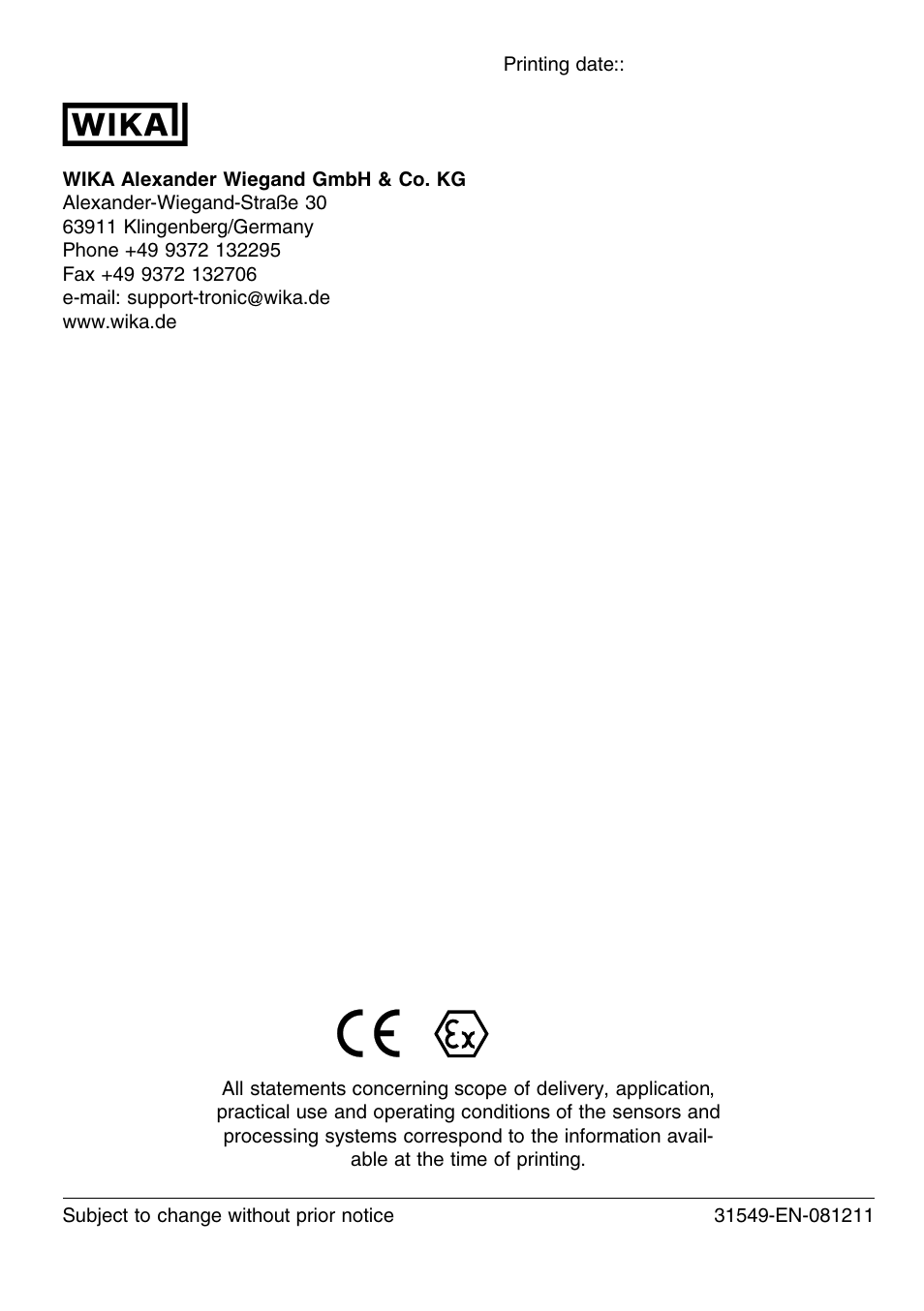 WIKA IPT-11 User Manual | Page 36 / 36