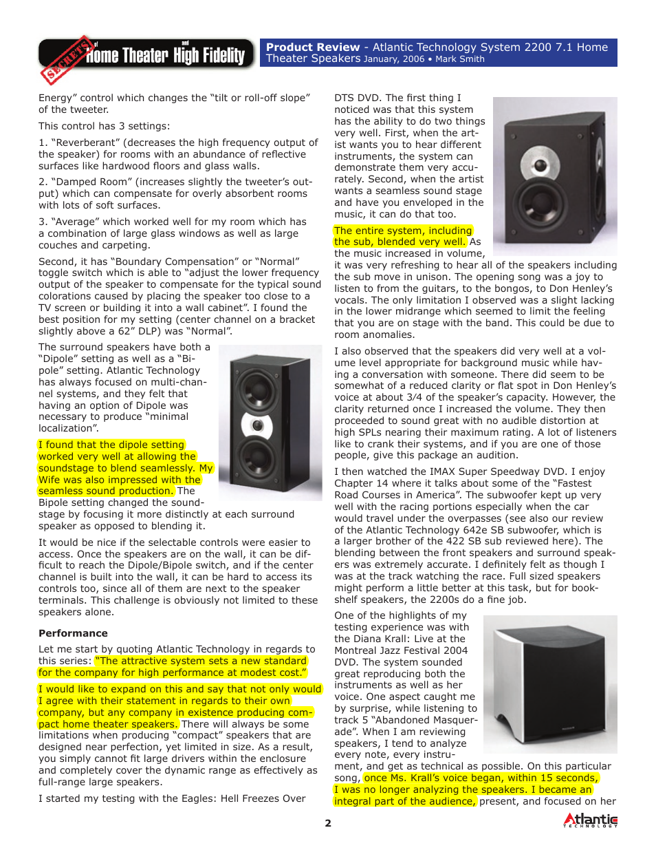 Atlantic Technology 2200C User Manual | Page 2 / 3