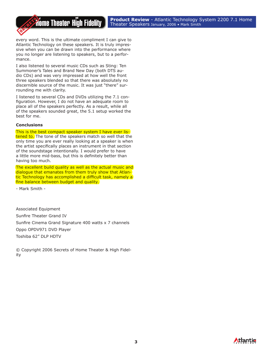 Atlantic Technology 2200C User Manual | Page 3 / 3
