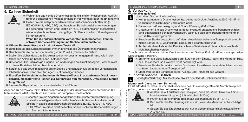 WIKA IS-21-F User Manual | Page 14 / 43
